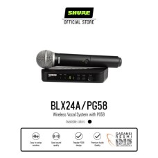 Shure BLX24A/PG58 Wireless Vocal System Receiver Microphone Wireless Shure BLX24A/PG58 Wireless Vocal System Receiver Microphone Wireless