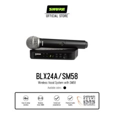Shure BLX24A SM58 Wireless Vocal System Microphone Receiver Wireless 