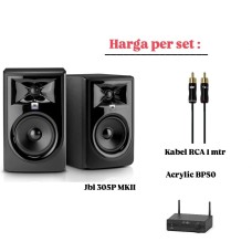 JBL 3 Series 305P MKII/pair + BT.Acrylic + Kabel RCA 1mtr